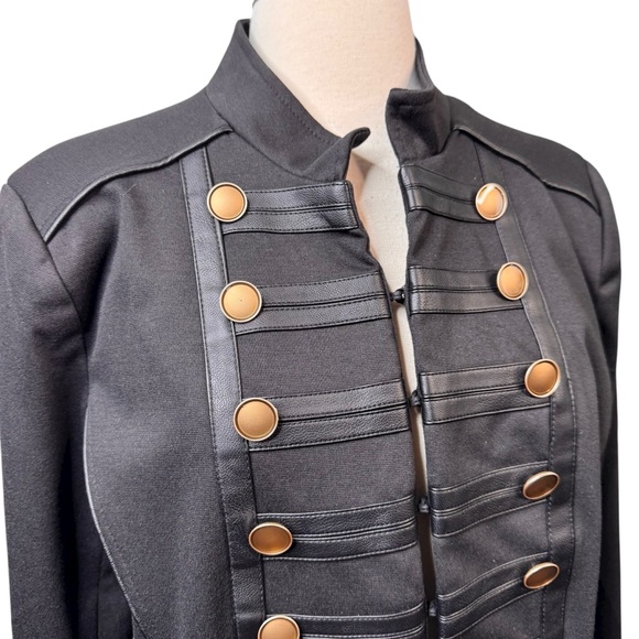 Patrizia Luca Ponte & Vegan Leather Jacket NWOT L - Picture 2 of 13